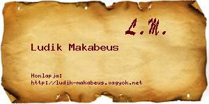 Ludik Makabeus névjegykártya